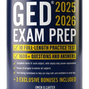 GED Test Guide Kindle Edition by PrepMaster 502‑Page Study Book-0
