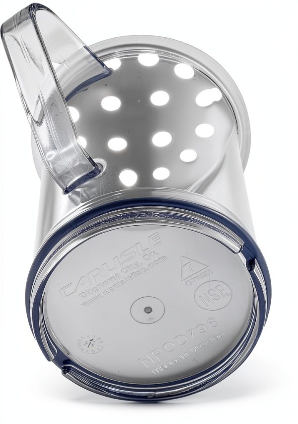 SAN Plastic Shaker by Carlisle FoodService - 8oz Clear Dredge with Lid-2