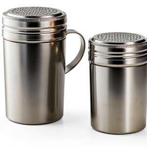 Winco 10 oz Stainless Steel Dredge with Handle Pack of 2-0