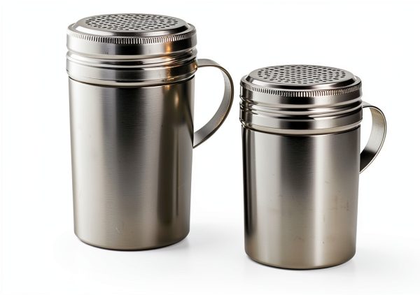 Winco 10 oz Stainless Steel Dredge with Handle Pack of 2-0