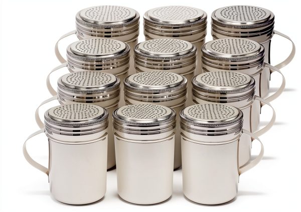 Winware Stainless Steel Dredges 10-Ounce with Handle, Set of 12-1