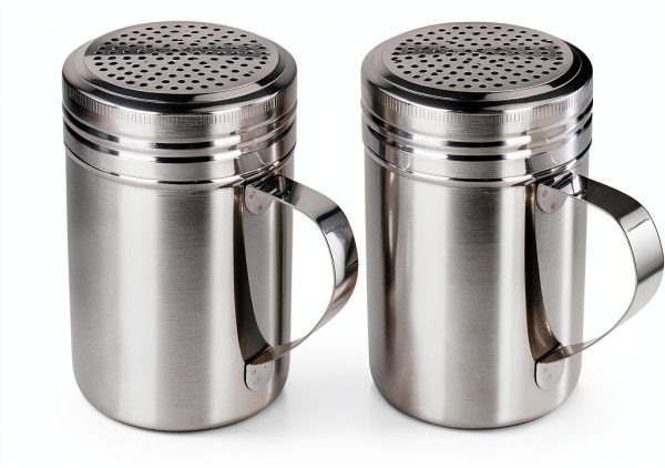 Stainless Steel Dredge Shaker 10 oz 2‑Pack by Fonteme – Rust Resistant-0