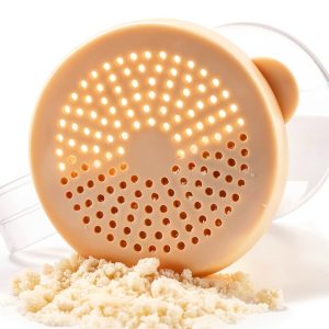 Winco Shaker Dredge Lid Pack Ivory Clear Compact Round 6 Piece Set-0