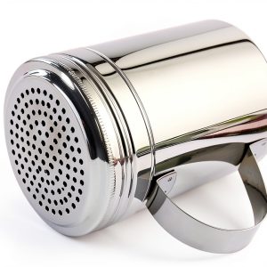 BETTER & CHEAPER - Stainless Steel Dredges. Spice, Sugar, seasoning, cinnamon, flour and powder sugar shaker. 10-Ounce with handles.-0